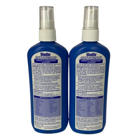 Vintage 1997 Woolite Stain Solutions Liquid Carpet Cleaner Sprays 18 Fl Oz Each - Picture 3 of 5